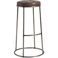 netfurniture Ducat 75 - Clear Lacquered Metal Frame - Vintage Brown Seat in Dark Brown