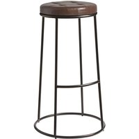 netfurniture Ducat 75 - Black Metal Frame - Vintage Brown Seat in Dark Brown