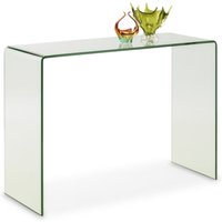 netfurniture Alsafi Bent Glass Console Table in Clear