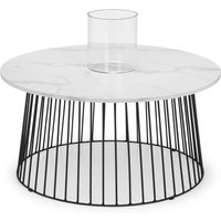 netfurniture West End Round Coffee Table - White Marble