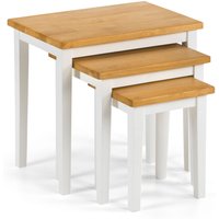 netfurniture Scotch Nest Of Tables White / Oak in Light Oak