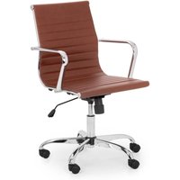 netfurniture Leo Brown & Chrome Office Chair