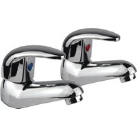 Modern Chrome Studio Deck Mounted Basin Taps