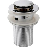 Nes Home Pop Up Basin Sink Waste Click Clack Plug Push Button Chrome Slotted in Silver