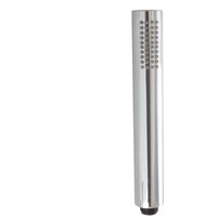 Nes Home Round Pencil Shower Handset Universal Bathroom Single Mode Handheld in Metallic Silver