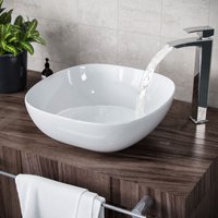 330 x 410mm Square Rounded Cloakroom Counter Top Basin Sink Bowl