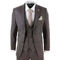 3 Piece Herringbone Tweed Suit 50R