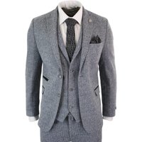 3 Piece Herringbone Tweed Suit 48R