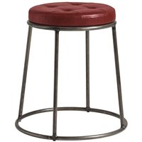 netfurniture Ducat 45 - Clear Lacquered Metal Frame - Vintage Red Seat in Dark Red