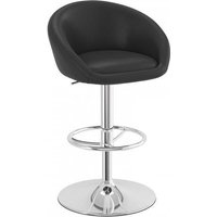 netfurniture Lombardy Adjustable Bar Stool Chrome in Black