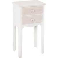 netfurniture Jewel 2 Drawer Bedside Table in White