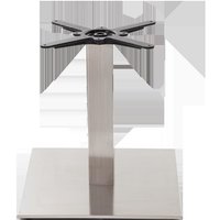 netfurniture Square Stainless Steel Table Base - Large - Coffee Height - 480 Mm in Silver