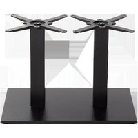 netfurniture Black Cast Iron Rectangular Table Base - Twin - Coffee Height 480mm