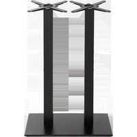 netfurniture Black cast iron rectangular table base - Twin 1050 mm
