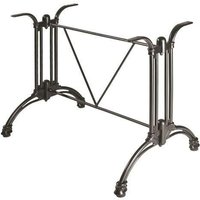 netfurniture Azurone Table Base Continental Double Black Aluminium Table Base