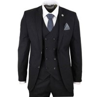 3 Piece Pinstripe Retro Suit True 36R