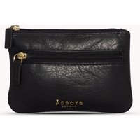 Assots London Women's MARY' Soft Small Leather Coin Purse in Black