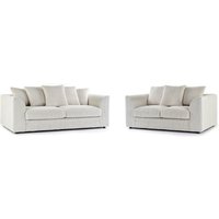 Snugg Furniture UK Limited (3+2 Seater) Milo Jumbo Cord 3 & 2 Seater Sofa in Cream