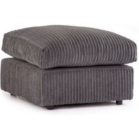 Snugg Furniture UK Limited Milo Jumbo Cord Fabric Footstool in Grey