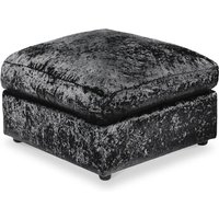 Snugg Furniture UK Limited Aurora Crushed Velvet Footstool in Black
