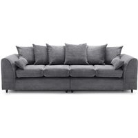 Snugg Furniture UK Limited (Scatter Back) Milo Jumbo Cord 4 Seater 2 Corner Jumbo Cord Sofa in Grey