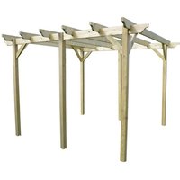 Rutland County Garden Furniture Ltd Garden Pergola 6 Posts - Wood - L180 x W420 x H270 cm - Light Green