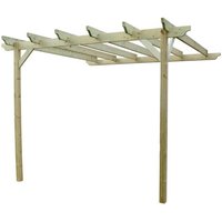 Rutland County Garden Furniture Ltd Wall Mounted Garden Pergola, Wood, L300 x W300 x H270 cm - Light Green