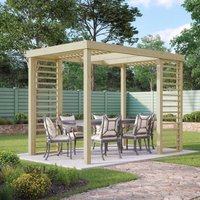 Rutland County Garden Furniture Ltd Panel Pergola - Wood - L480 x W480 cm - Light Green