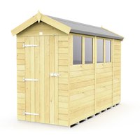 4 x 10 Feet Apex Shed Single Door W Windows L302 x W118 x H217 cm