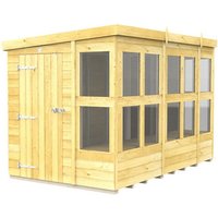 Buttercup Farm 10 x 6 Feet Pent Potting Shed - Wood - L178 x W302 x H201 cm in Brown