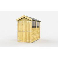 4 x 8 Feet Apex Shed Double Door W Windows L243 x W118 x H217 cm