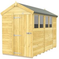 5 x 10 Feet Apex Shed Single Door W Windows L302 x W147 x H217 cm