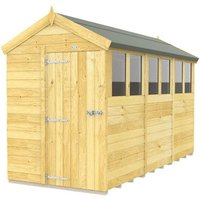 5 x 12 Feet Apex Shed Single Door W Windows L358 x W147 x H217 cm