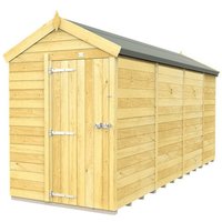 5 x 15 Feet Apex Shed Single Door W O Window L454 x W147 x H217 cm