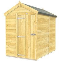 5 x 7 Feet Apex Shed Single Door W O Windows L214 x W147 x H217 cm