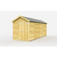 6 x 17 Feet Apex Shed Double Door W O Window L503 x W175 x H217 cm