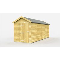 Buttercup Farm 6 x 18 Feet Apex Shed - Single Door W/O Window - L533 x W175 x H217 cm in Brown