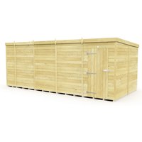 17 x 8 Feet Pent Shed Single Door W O Window L231 x W492 x H201 cm
