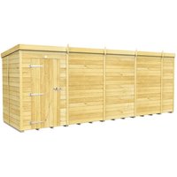 Buttercup Farm 18 x 5 Feet Pent Shed - Single Door W/O Window - L147 x W533 x H201 cm in Brown
