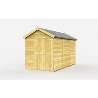 7 x 11 Feet Apex Shed Double Door W O Window L329 x W214 x H217 cm