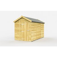 Buttercup Farm 7 x 11 Feet Apex Shed - Single Door W/O Window - L329 x W214 x H217 cm in Brown