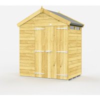 Buttercup Farm 7 x 4 Feet Apex Security Shed - Double Door - L127 x W214 x H217 cm in Brown