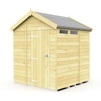 Buttercup Farm 7 x 6 Feet Apex Security Shed - Single Door - L187 x W214 x H217 cm in Brown