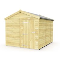 Buttercup Farm 8 x 10 Feet Apex Shed - Single Door W/O Window - L302 x W231 x H217 cm in Brown