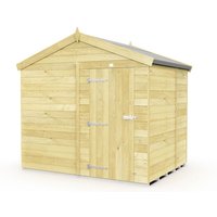 Buttercup Farm 8 x 7 Feet Apex Shed - Single Door W/O Windows - L214 x W231 x H217 cm in Brown