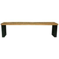 Jaipur Furniture Ltd Induse Bench - Mango Wood/Iron - L44 x W140 x H45 cm - Mango PP Saw Finish in Brown