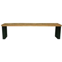 Jaipur Furniture Ltd Induse Bench - Mango Wood/Iron - L44 x W160 x H45 cm - Mango PP Saw Finish in Brown