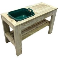 Buttercup Farm Outdoor Play Kitchen Sink & Worktop for Imagination Play in Brown