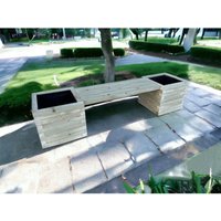 Buttercup Farm Somerset Double Planter Bench - L180 x W40 x H40 cm in Brown
