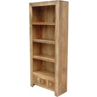 Jaipur Furniture Ltd Large Bookcase - Mango Wood - L30 x W75 x H175 cm - Light Finish in Brown